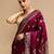 Maroon woven design banarasi saree