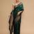 Green ethnic motifs woven design zari banarasi saree