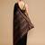 Black woven design banarasi saree with unstitched blouse