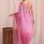 Pink ombre embroidered tissue designer saree
