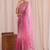 Pink ombre embroidered tissue designer saree