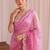 Pink ombre embroidered tissue designer saree