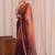 Multicolor ombre mirror work tissue designer saree