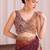 Multicolor ombre mirror work tissue designer saree