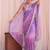 Purple ombre mirror work tissue designer saree