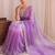 Purple ombre mirror work tissue designer saree