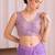Purple ombre mirror work tissue designer saree