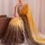 Multicolor ombre mirror work tissue designer saree