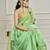 Green floral printed gotta patti saree