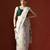 Cream woven design saree with blouse