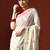 Cream woven design saree with blouse