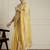Yellow zari saree with blouse