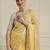 Yellow zari saree with blouse