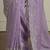Purple floral embroidered beads and stones saree with blouse piece