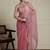 Pink ethnic motif woven design zari indian bridal saree