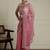 Pink ethnic motif woven design zari indian bridal saree
