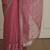 Pink ethnic motif woven design zari indian bridal saree
