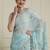 Blue woven design saree with blouse