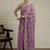 Purple ethnic motifs embroidered saree