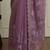 Purple ethnic motifs embroidered saree