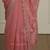 Pink floral motif embroidered beads and stones saree
