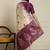 Cream geometric woven design zari paithani saree
