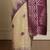 Cream geometric woven design zari paithani saree
