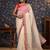 Off white organza saree with blouse piece