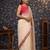 Off white organza saree with blouse piece