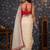 Off white organza saree with blouse piece