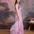Mauve floral embroidered saree with blouse piece