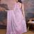 Mauve floral embroidered saree with blouse piece