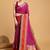 Pink woven design saree with unstitched blouse