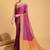 Pink woven embellished art silk leheria saree with blouse piece