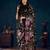 Black blooming floral embellished sequence saree with blouse piece