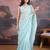 Blue embellished saree with blouse piece