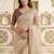 Cream embellished embroidered saree