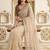 Cream embellished embroidered saree