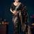 Black ethnic motifs woven design saree with unstitched blouse