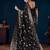Black ethnic motifs woven design saree with unstitched blouse