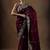 Violet embroidered saree with unstitched blouse