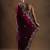 Violet embroidered saree with unstitched blouse