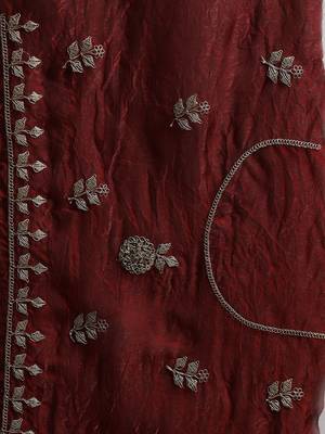 Red embroidered sarees 5