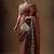 Rust embroidered sarees