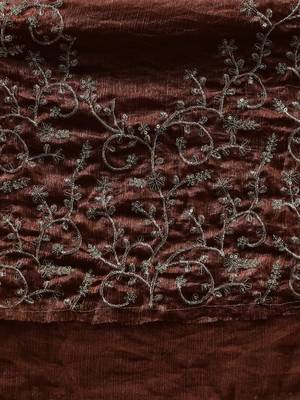 Rust embroidered sarees 5