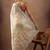 Cream embroidered organza sarees