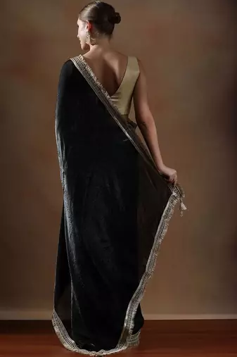Black embellished sarees