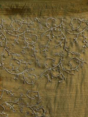 Yellow embroidered sarees 4