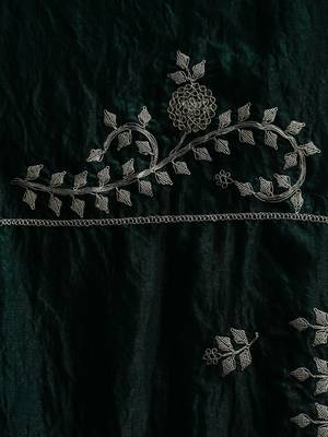 Green embroidered sarees 4