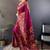 Purple festive silk ornate zari border sarees